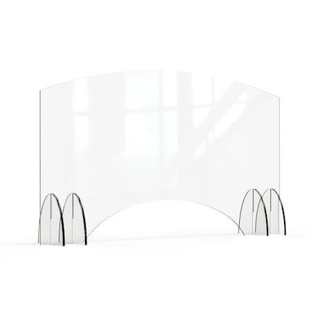 Rosseto Serving Solutions Avant Guarde 48x28 Acrylic Sneeze Guard with Pass-Through Window, 1 EA AG012